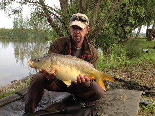 Angler with carp